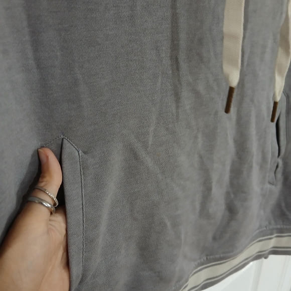 Holloway Grey Cowel Neck Pullover Sweatshirt With Drawstrings Athleisure Sport - Picture 2 of 5